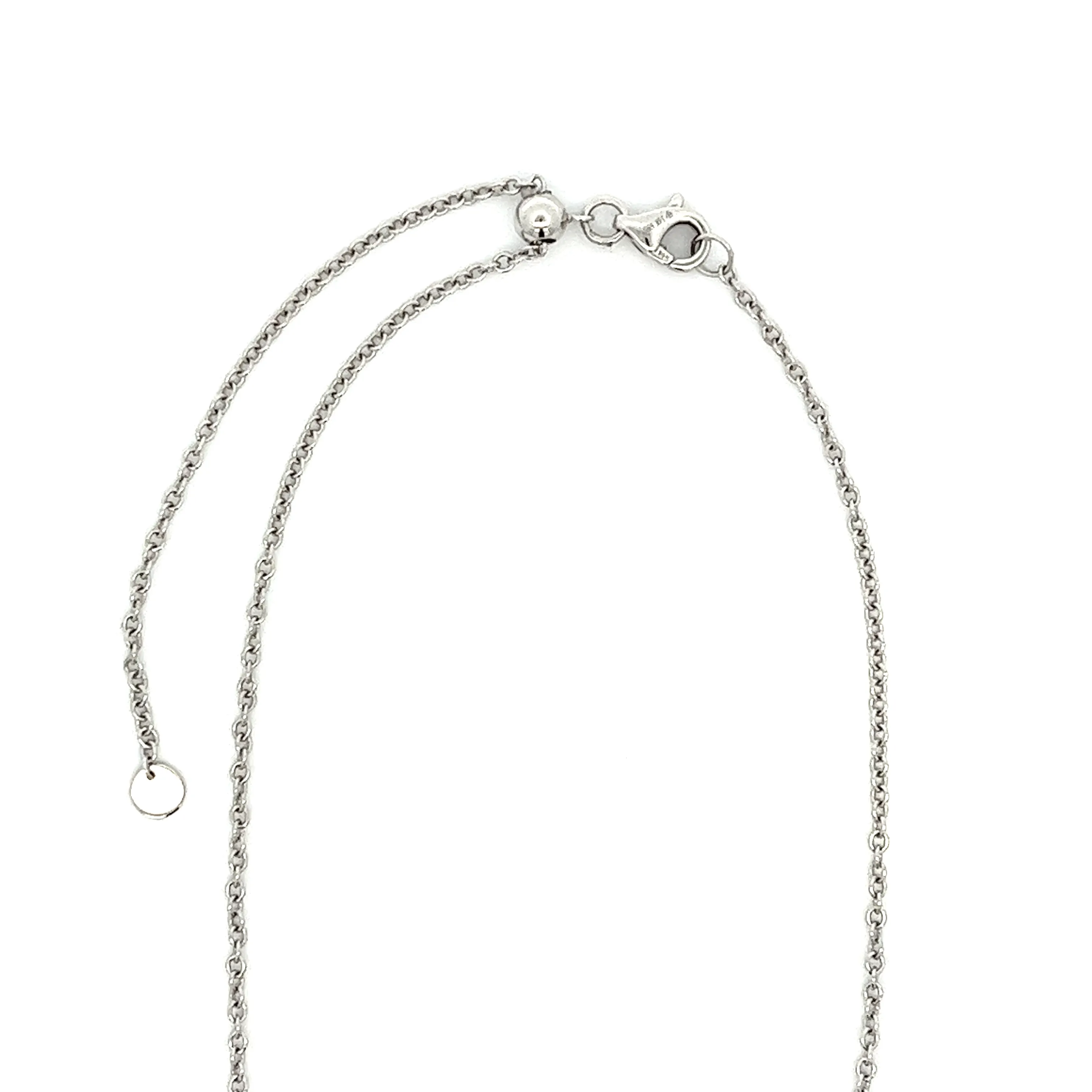 1.46ct 14k White Gold Diamond Lariat Necklace