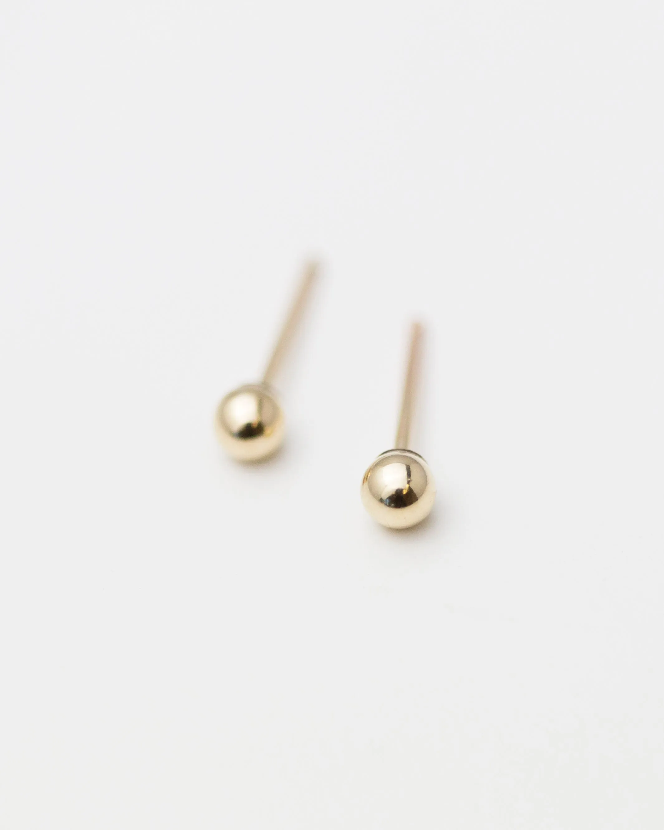 14K Ball Stud Earrings