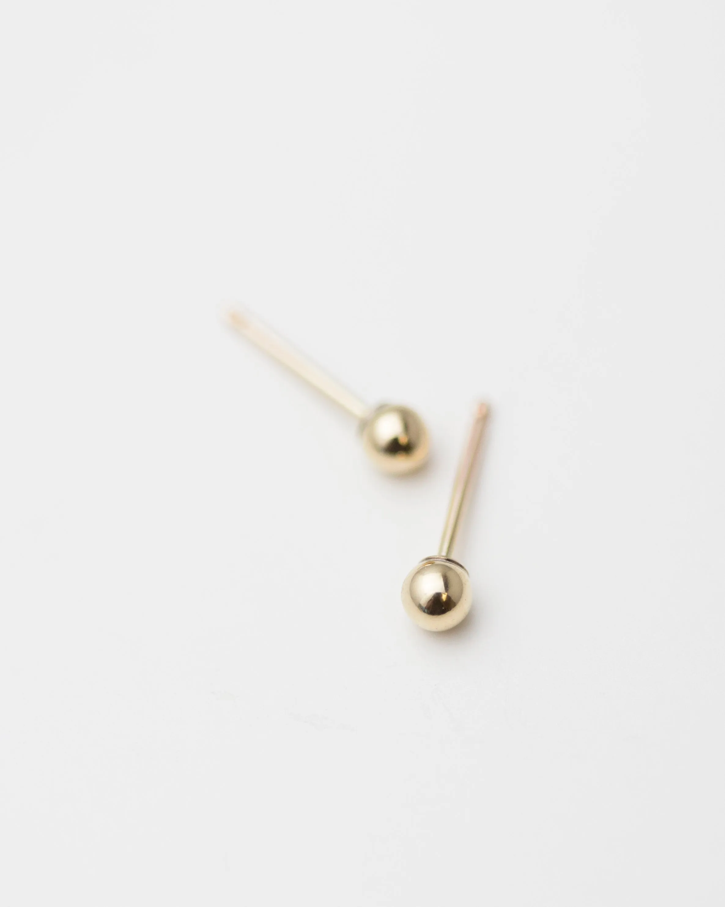 14K Ball Stud Earrings