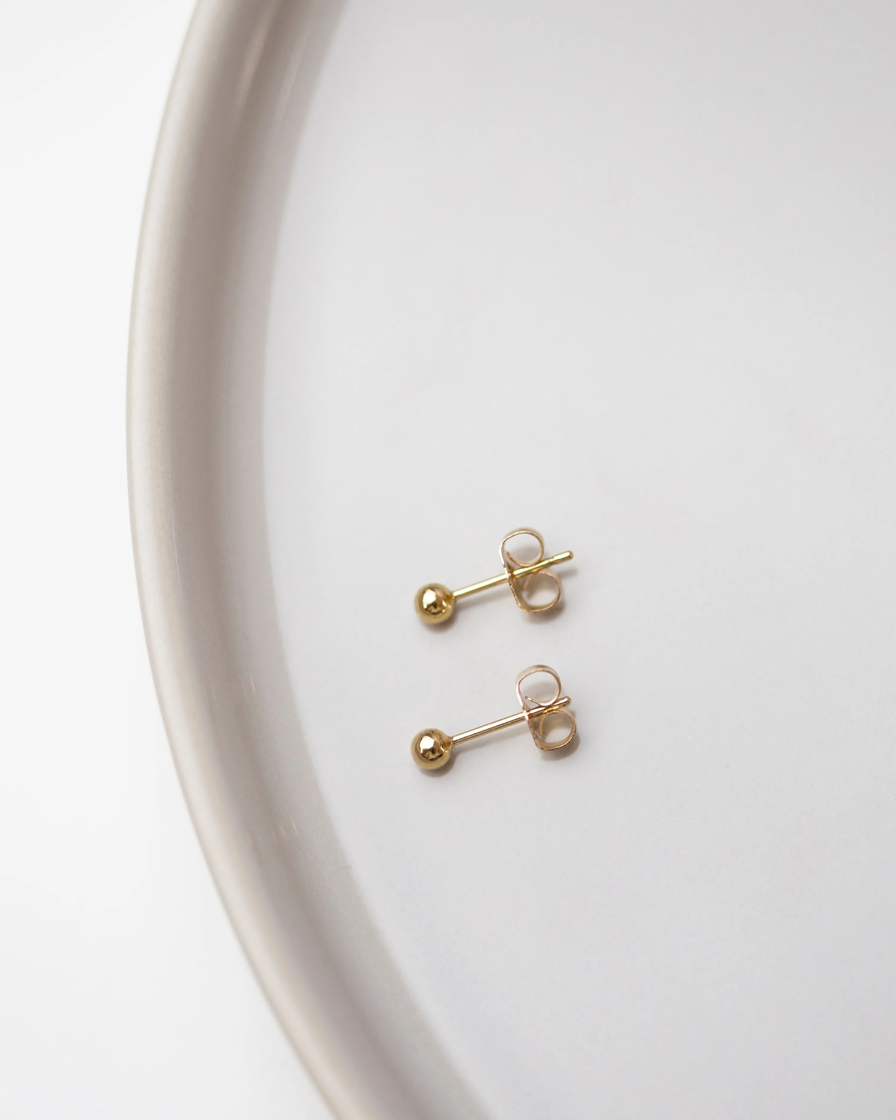 14K Ball Stud Earrings