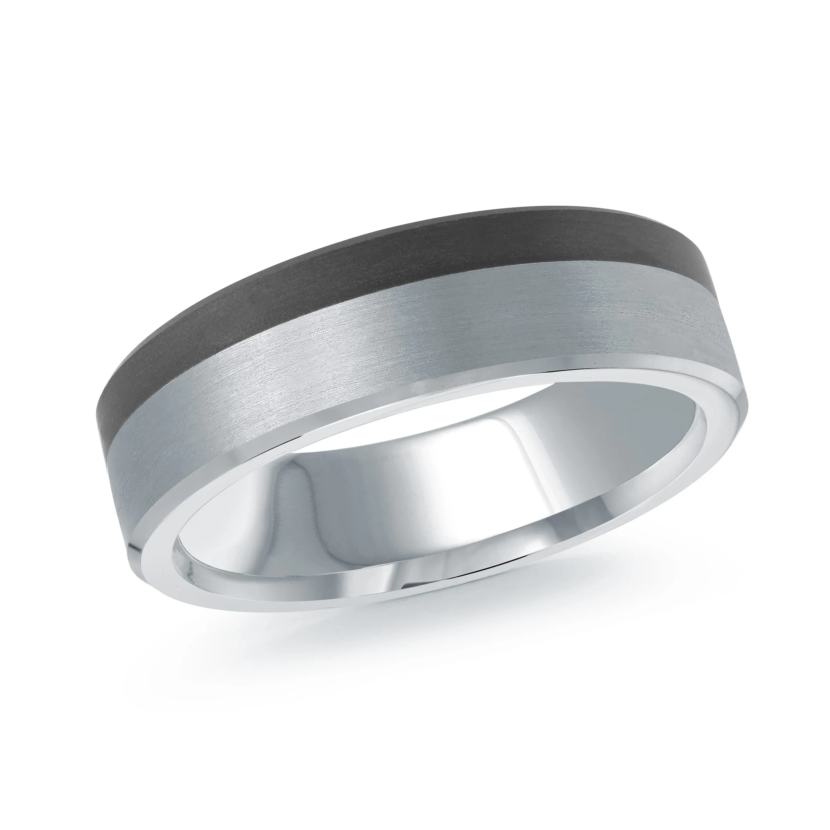 14K White Gold Ring from the Noir Collection by Malo - MRDA-148-65W