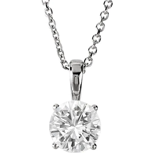 14KT GOLD 1/4 CT DIAMOND SOLITAIRE NECKLACE