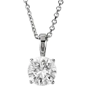 14KT GOLD 3/4 CT DIAMOND SOLITAIRE NECKLACE