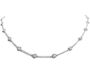 1.51CT T.W. Diamond by the Yard Chain Necklace