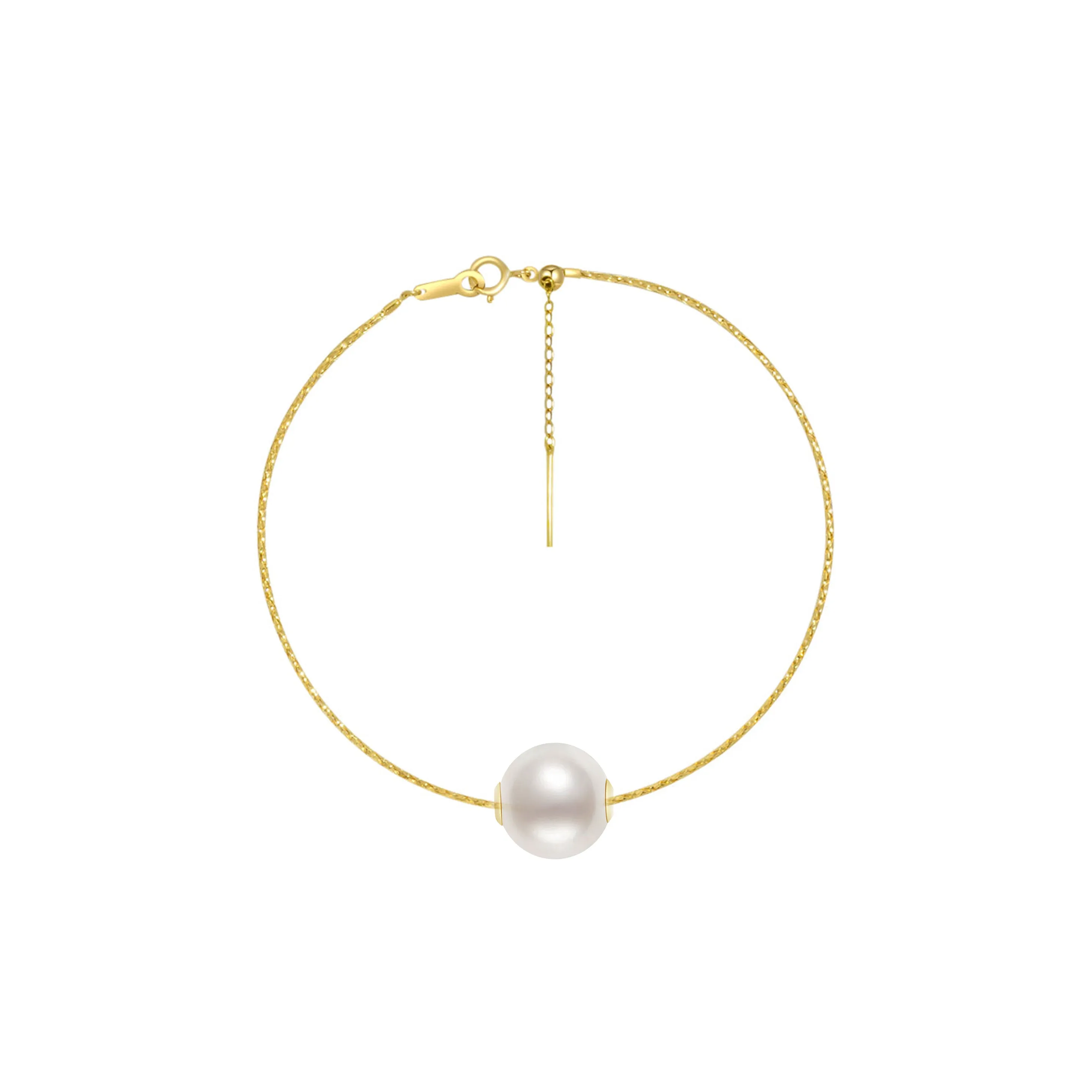 18K Solid Gold Interchangeable Pearl Bracelet KB00008 | Possibilities