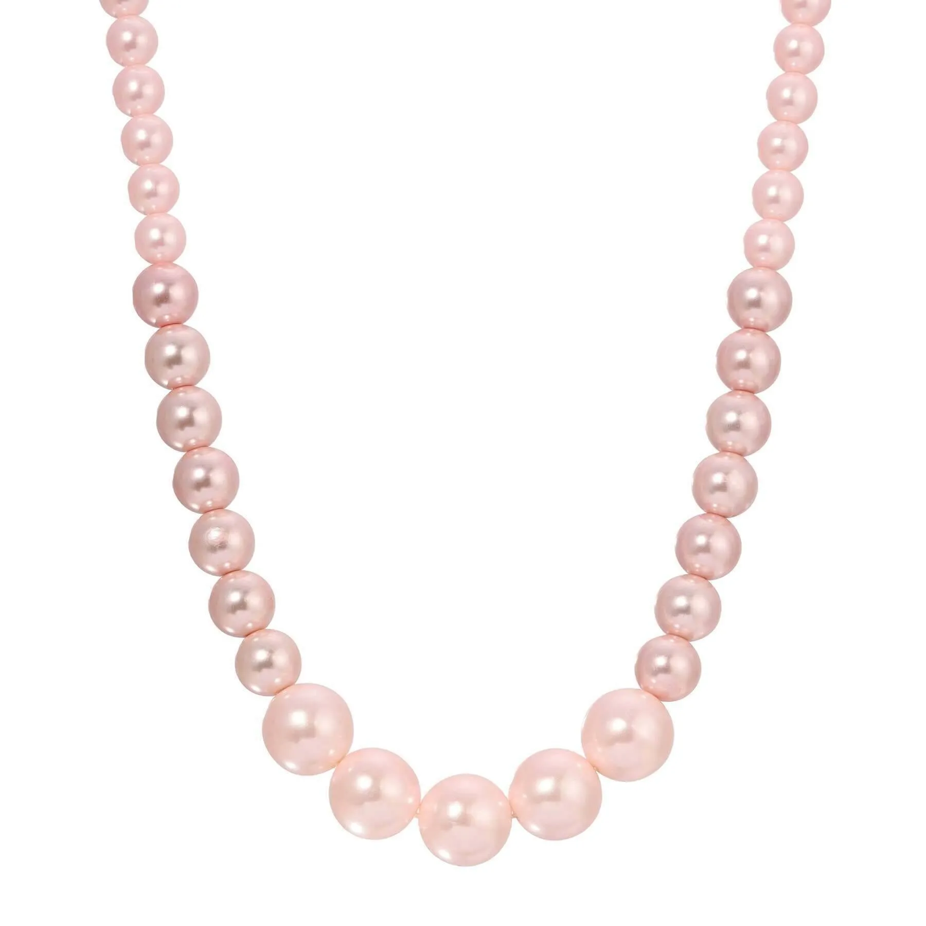 1928 Jewelry Rosabella Pink Faux Pearl Strand Necklace 16"   3" Extender