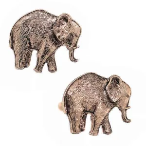 1928 Jewelry Rose Elephant Cufflinks