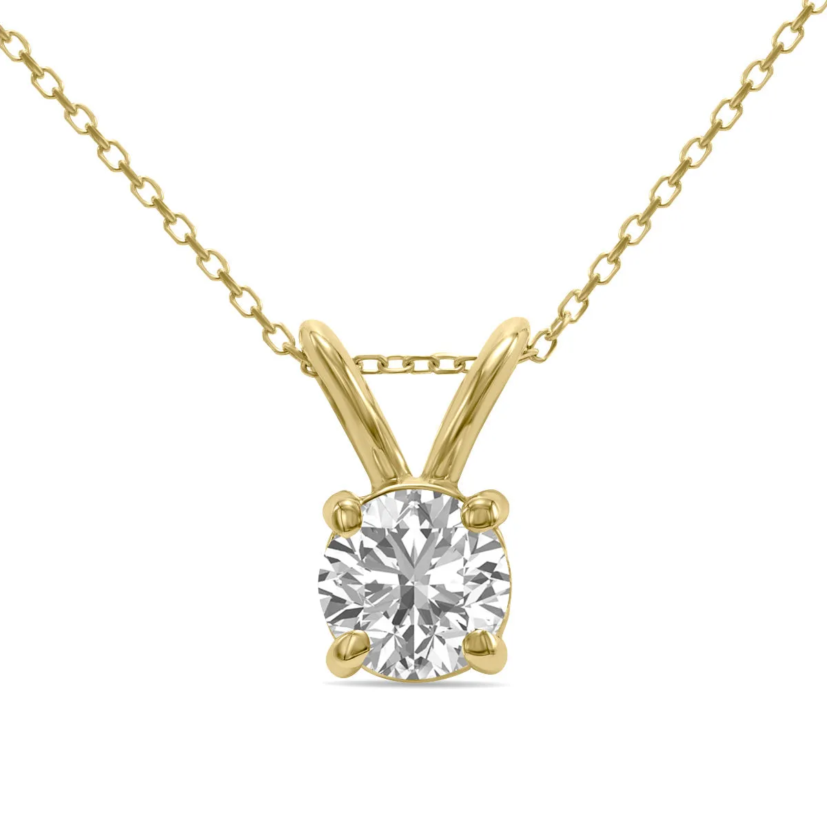 1ct tw LAB GROWN Diamond Necklace in 14kt Yellow gold