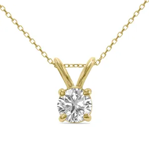 1ct tw LAB GROWN Diamond Necklace in 14kt Yellow gold