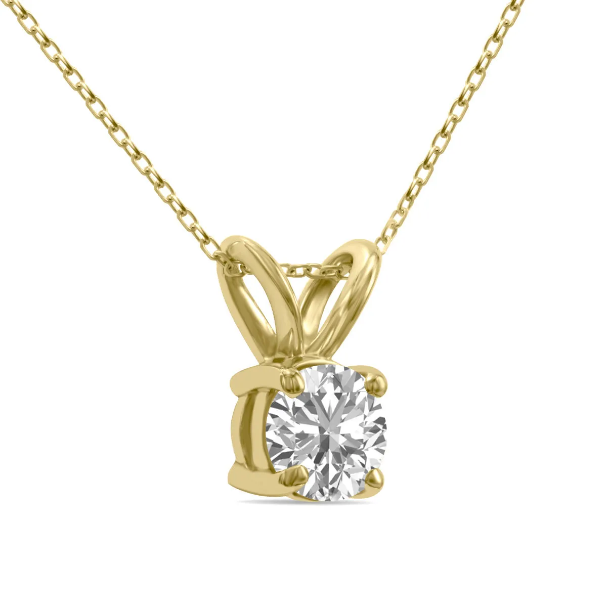 1ct tw LAB GROWN Diamond Necklace in 14kt Yellow gold