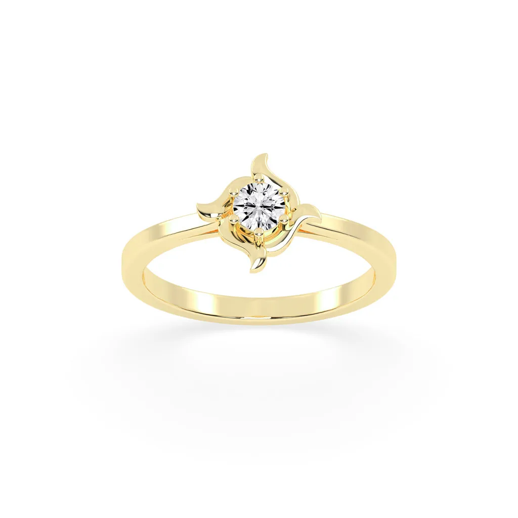 20 Cents Celestial Diamond Gold Ring