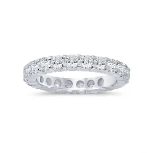 3.0ctw Round Diamond Shared Prong 14K Gold Eternity Band