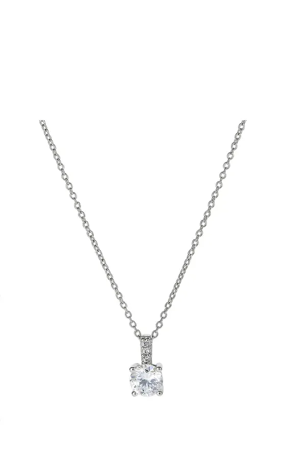 Accented Brilliant Pendant Finish in Pure Platinum