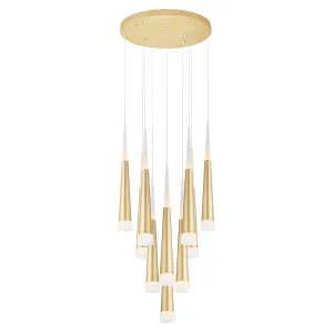 ANDES 16" LED MULTI LIGHT PENDANT-SATIN GOLD