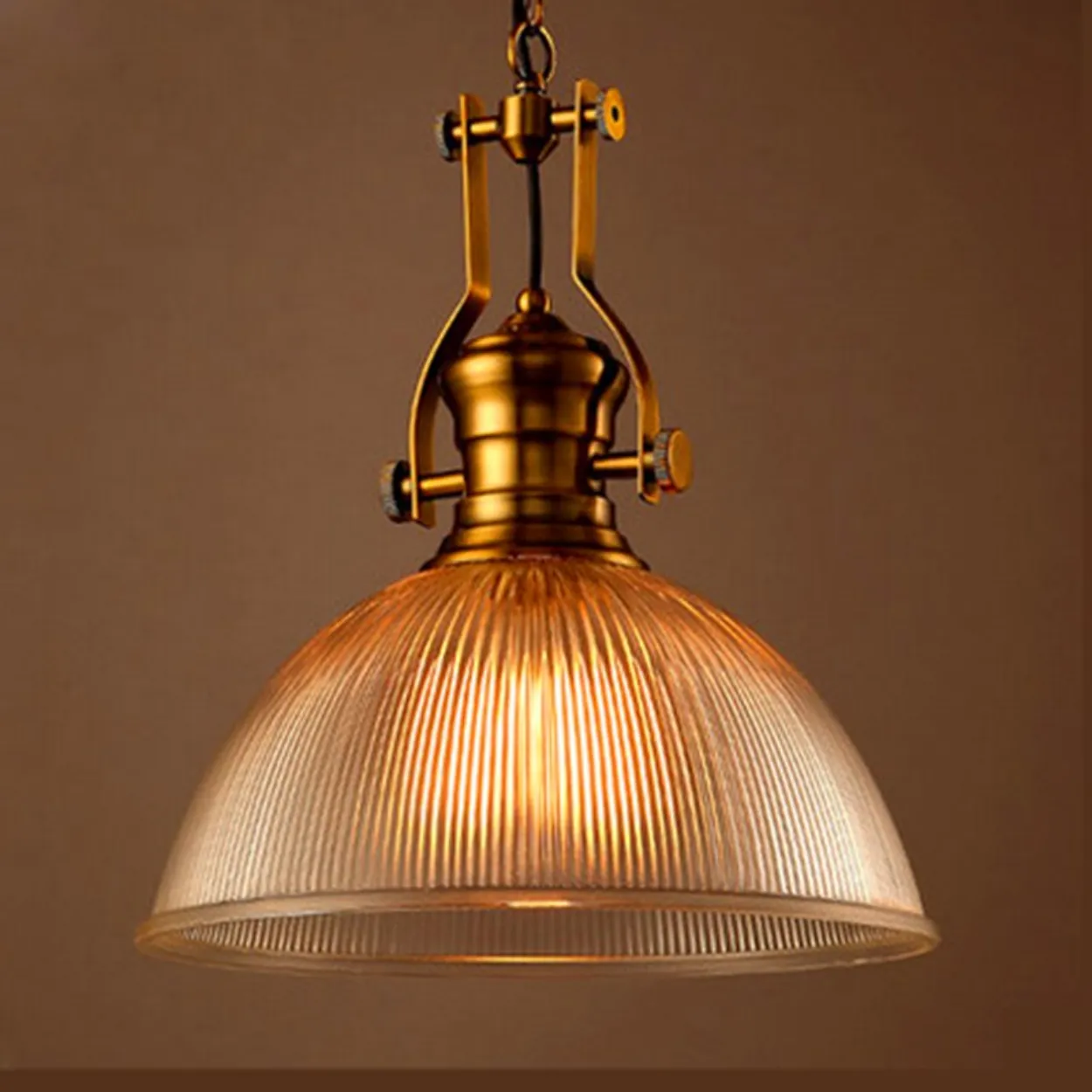 ANKUR QUEST VINTAGE STYLE METAL AND GLASS HANGING LIGHT