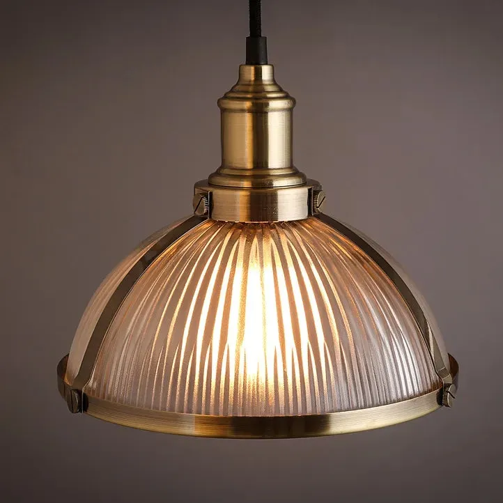 ANKUR QUEST VINTAGE STYLE METAL AND GLASS HANGING LIGHT