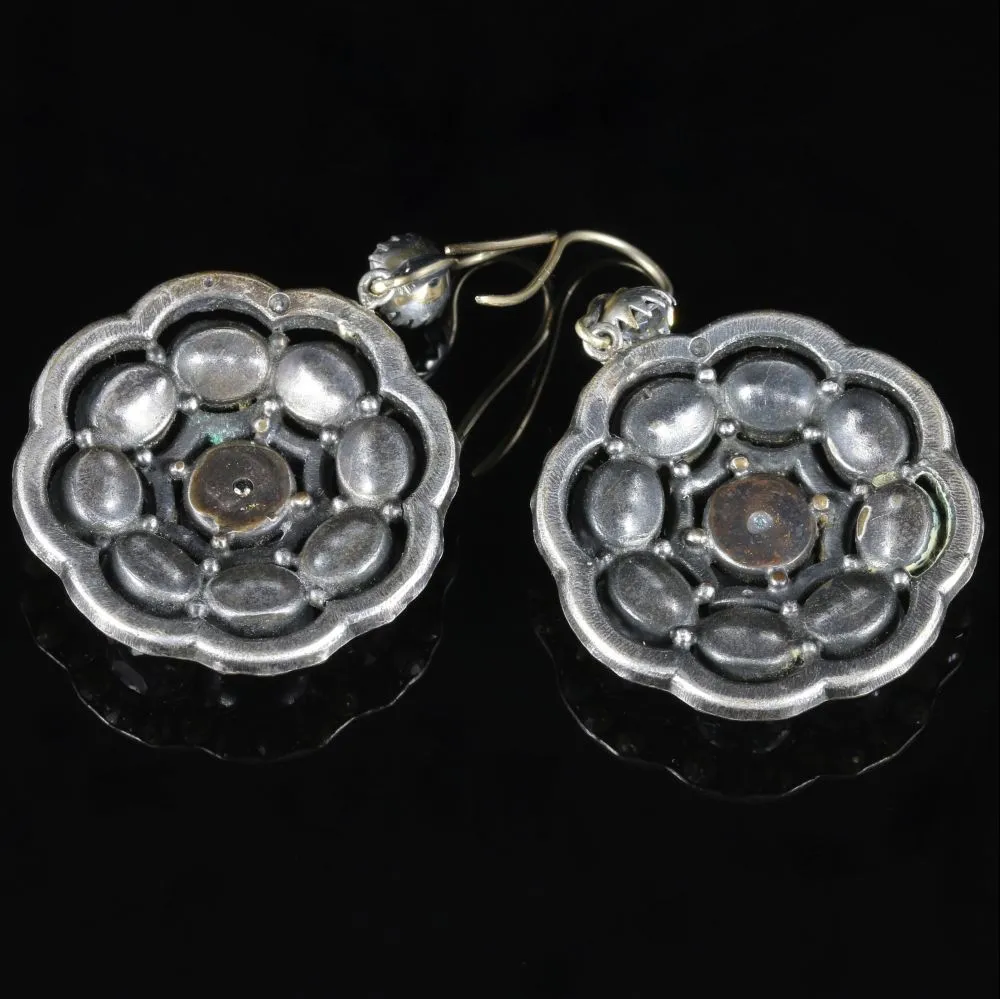 Antique Edwardian Paste Drop Earrings