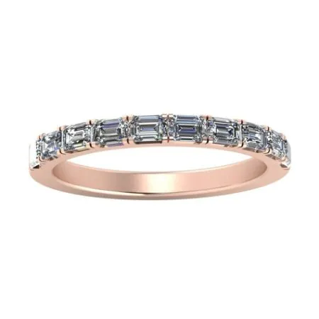 Anya Baguette Trendy Moissanite Wedding Ring