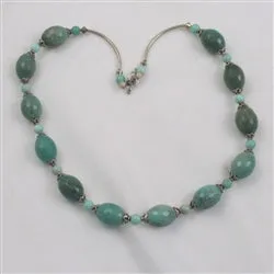 Aqua Gemstone Beaded  Necklace