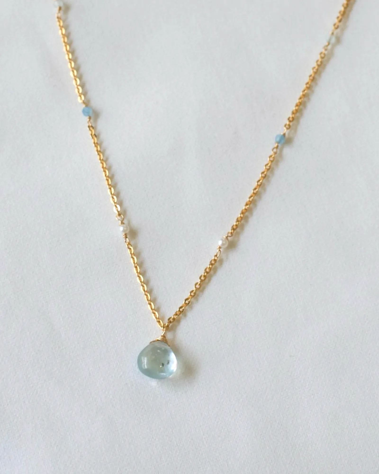 Aquamarine Bohemian Necklace