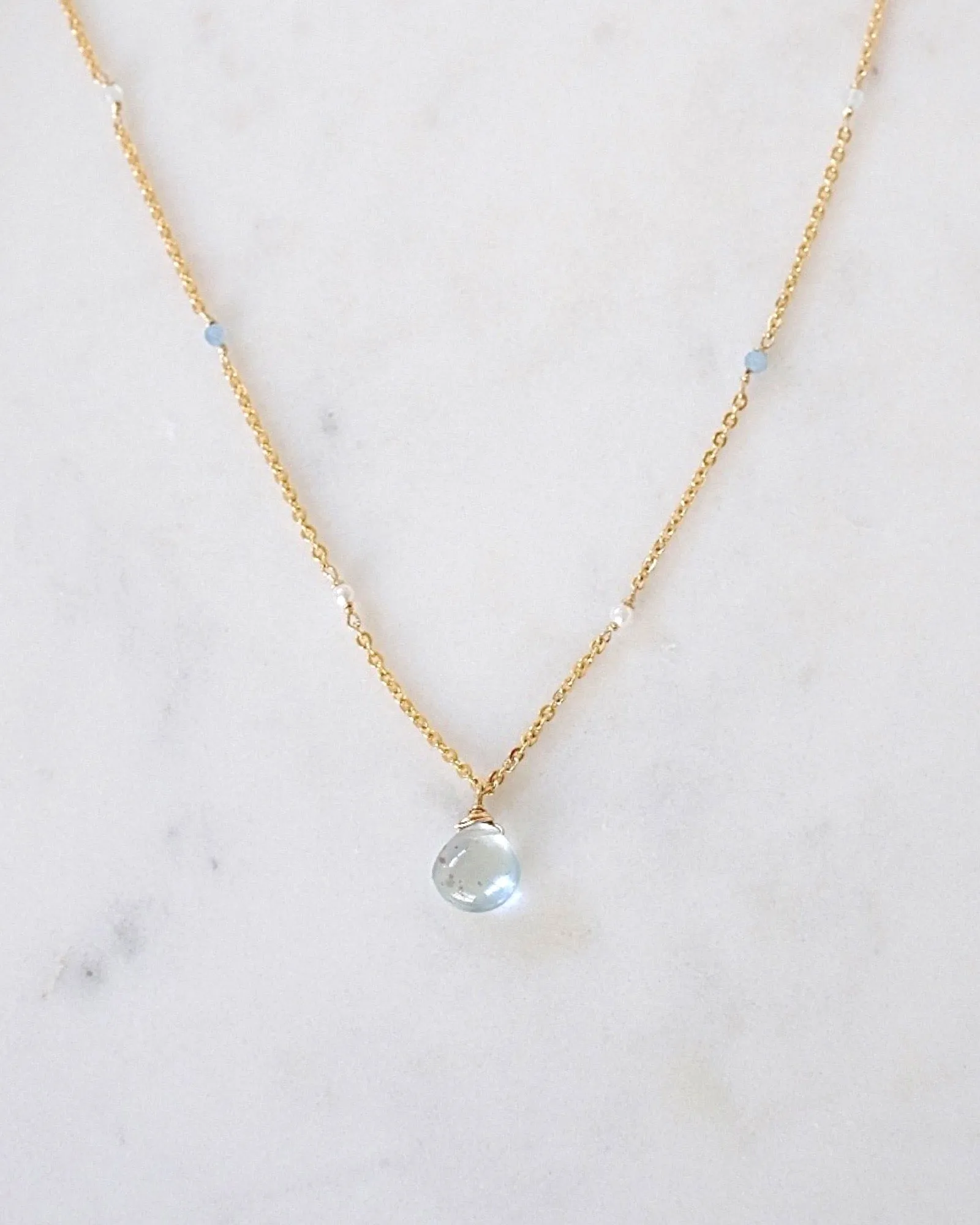 Aquamarine Bohemian Necklace