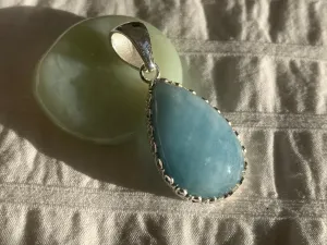 Aquamarine Lilith Pendant - Reg. Teardrop