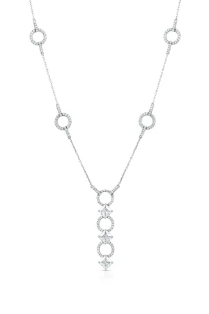 Asscher Cut Diamond Platinum Necklace