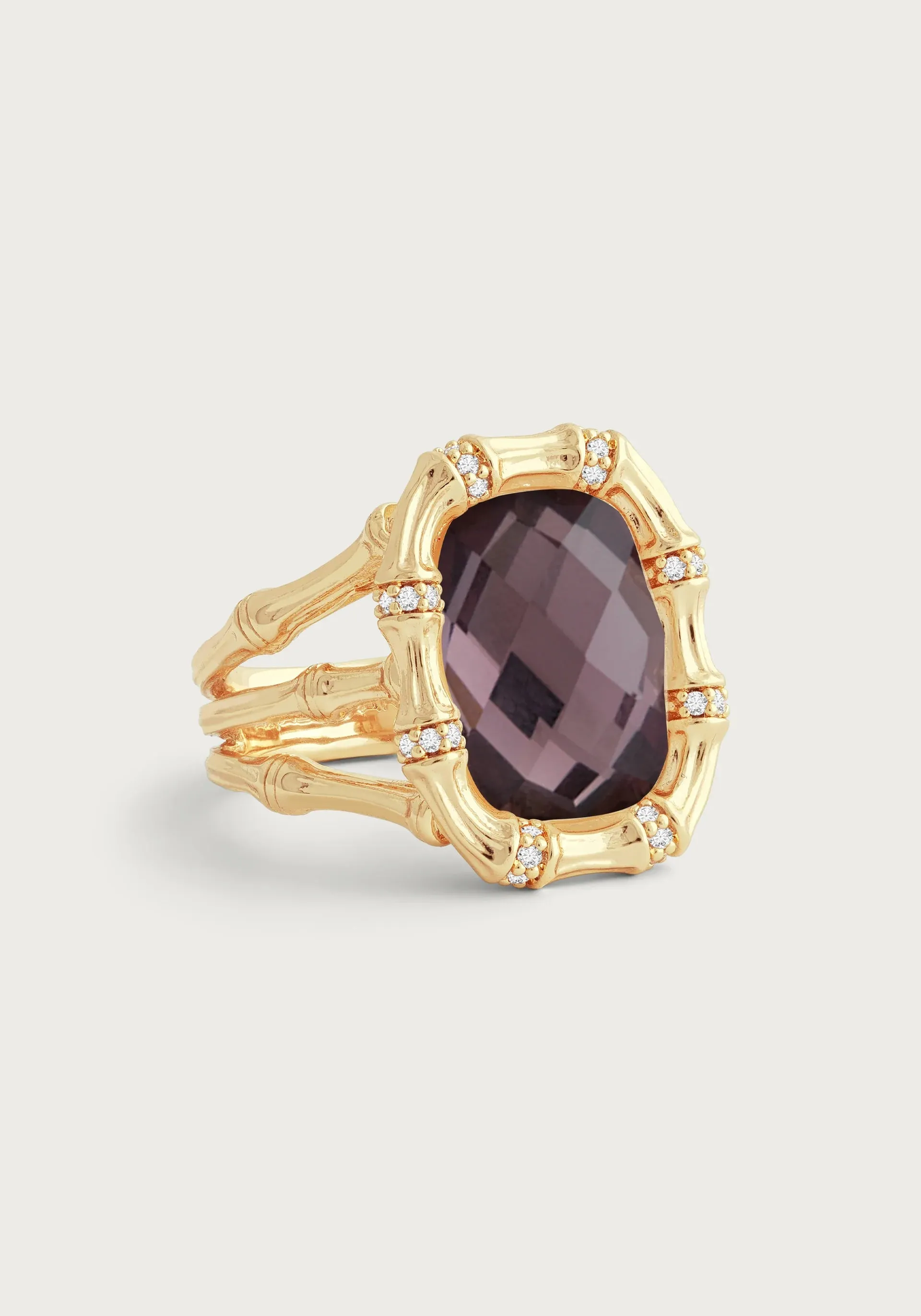 Bamboo With Stone Ring - Gemstones