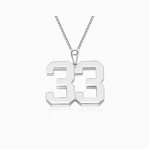 Baseball Necklace Number Pendant