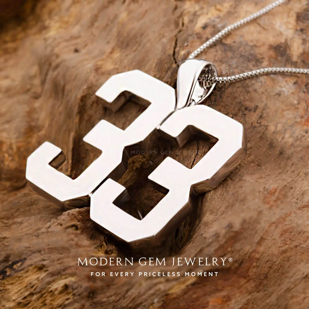 Baseball Necklace Number Pendant