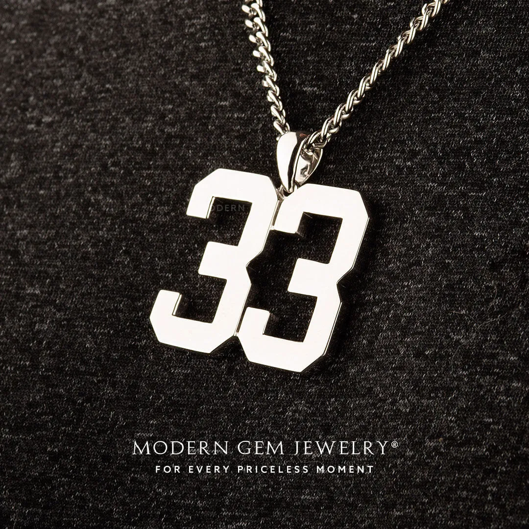 Baseball Necklace Number Pendant