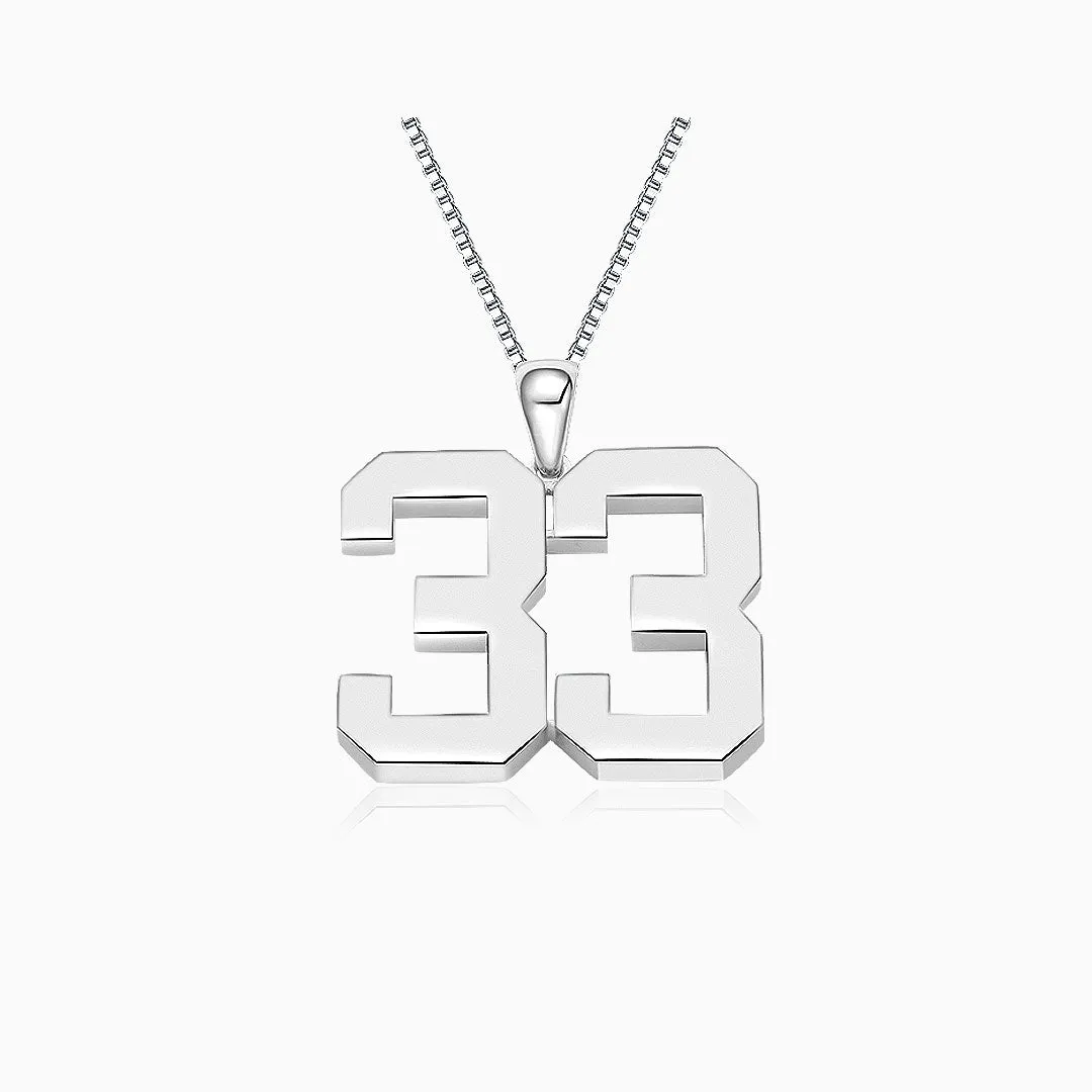 Baseball Necklace Number Pendant