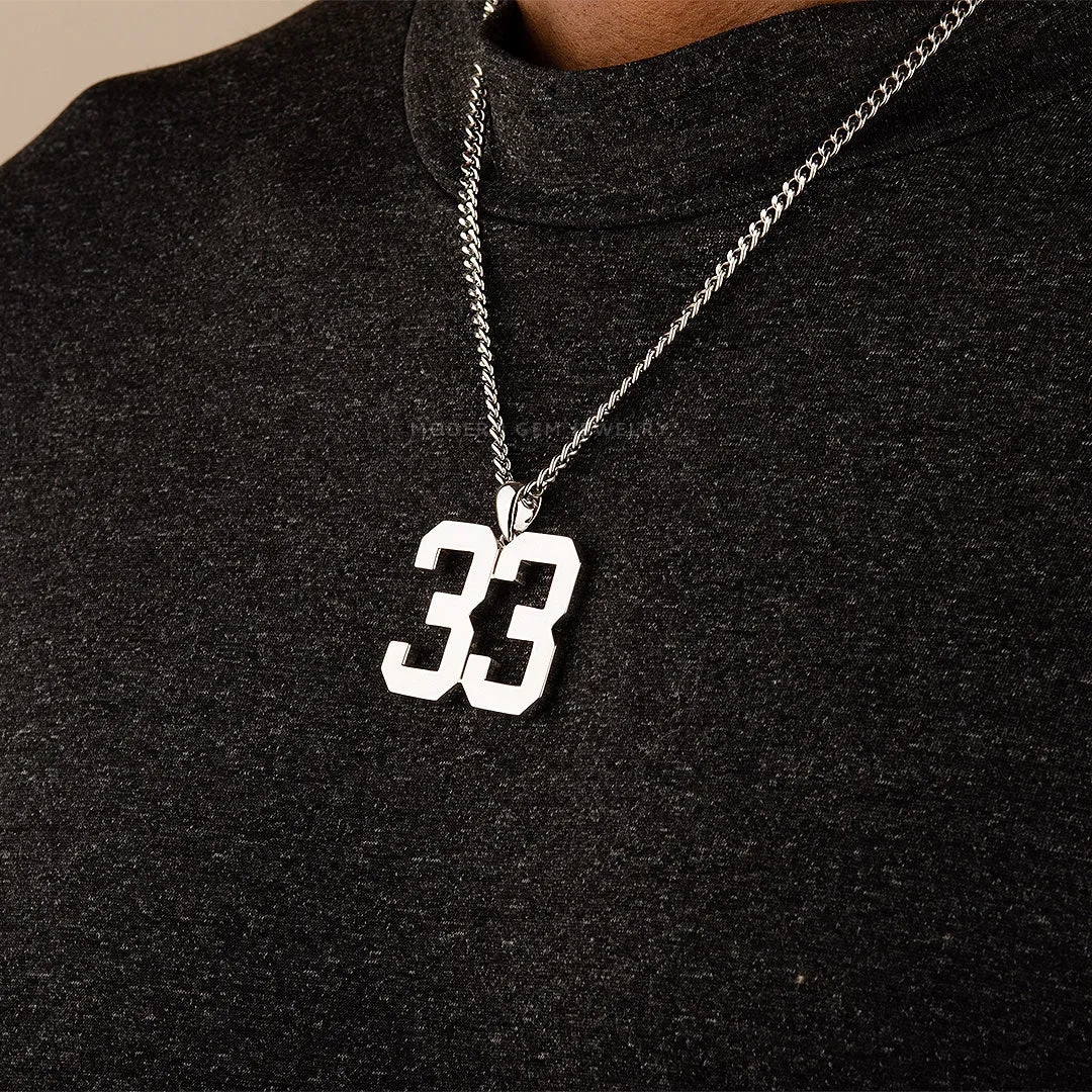 Baseball Necklace Number Pendant