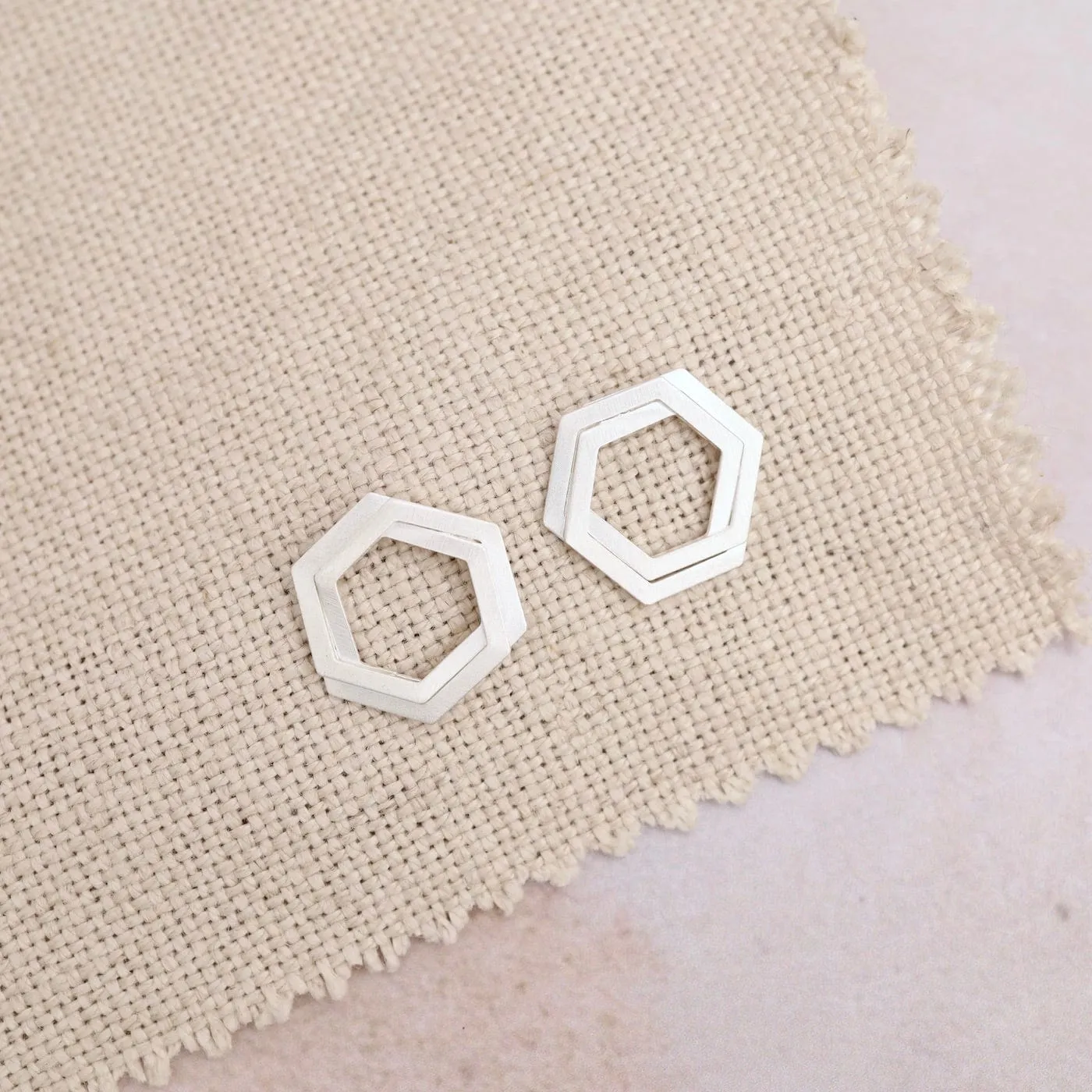 Bee Mine Double Hex Post Earring