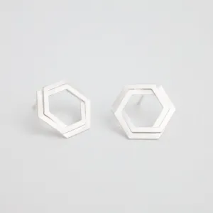 Bee Mine Double Hex Post Earring