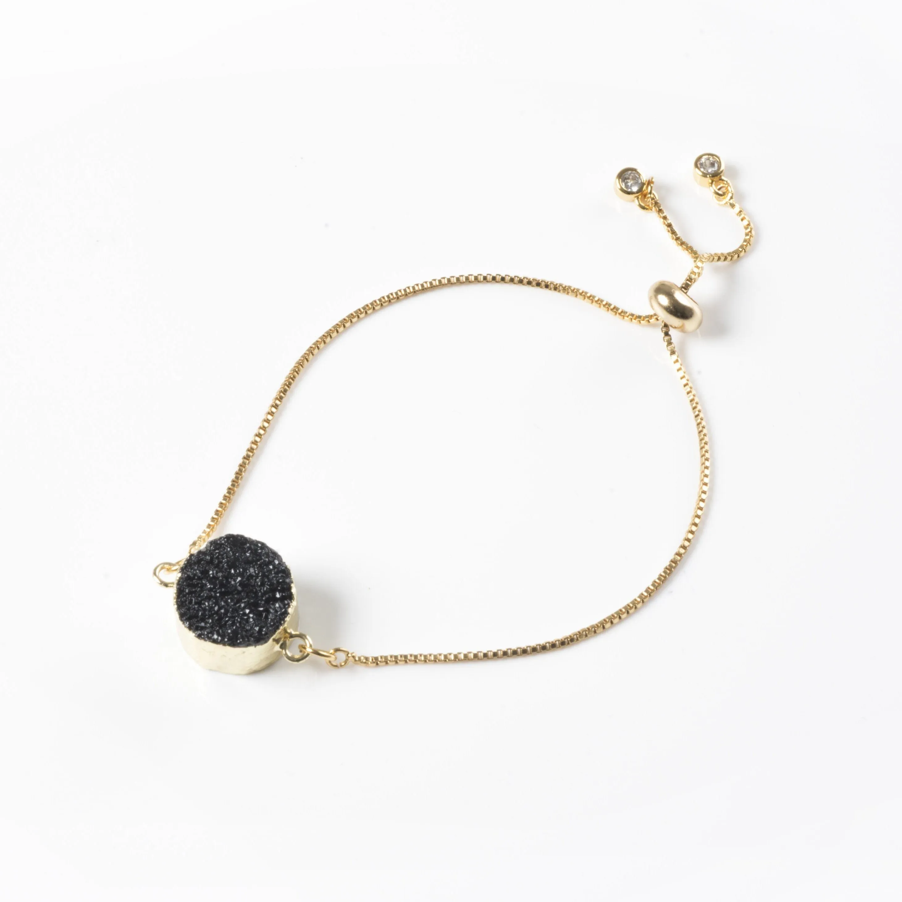 Black Druzy Bracelet Small