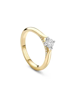 Boodles Brilliance Yellow Gold Diamond Engagement Ring 0.25 Carat