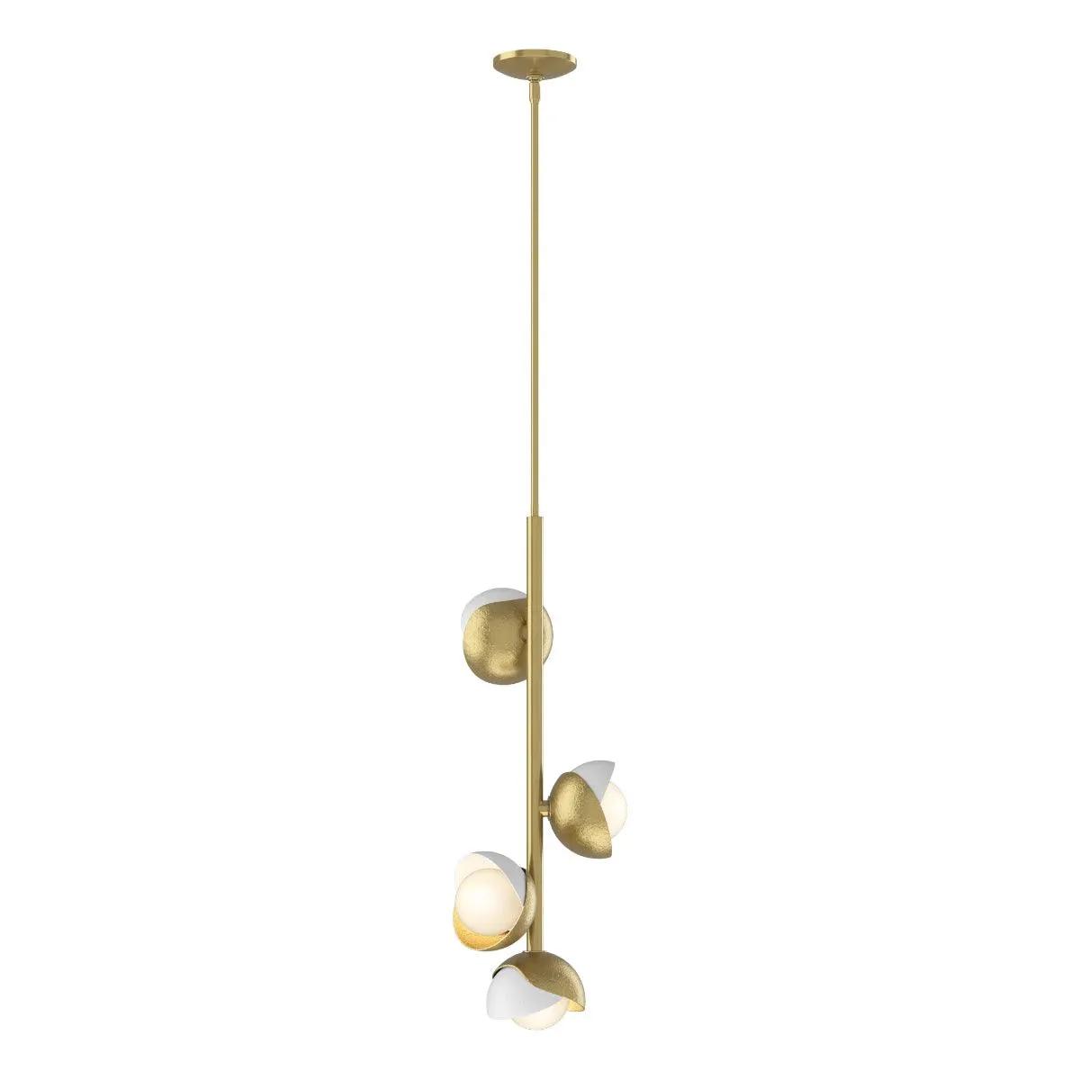 Brooklyn 12 in. 4 lights Pendant Light Brass finish