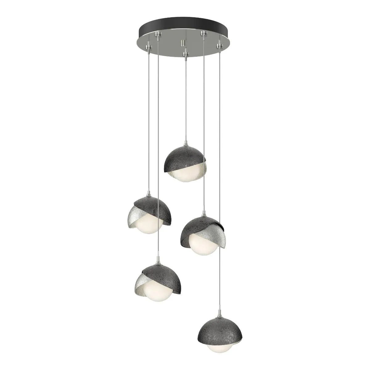 Brooklyn 16 in. 5 lights Standard Pendant Light Sterling Finish