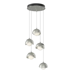 Brooklyn 16 in. 5 lights Standard Pendant Light Sterling Finish