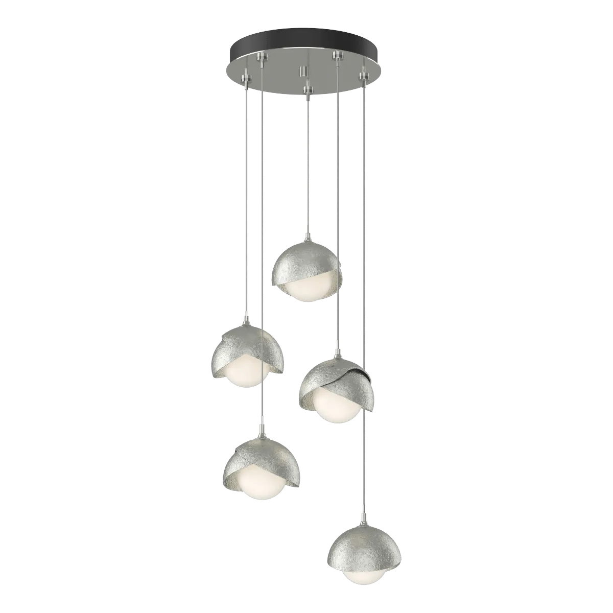 Brooklyn 16 in. 5 lights Standard Pendant Light Sterling Finish