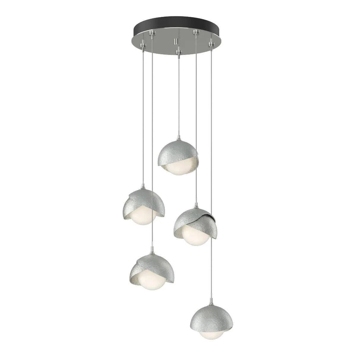 Brooklyn 16 in. 5 lights Standard Pendant Light Sterling Finish