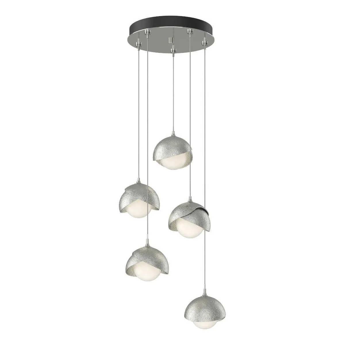 Brooklyn 16 in. 5 lights Standard Pendant Light Sterling Finish