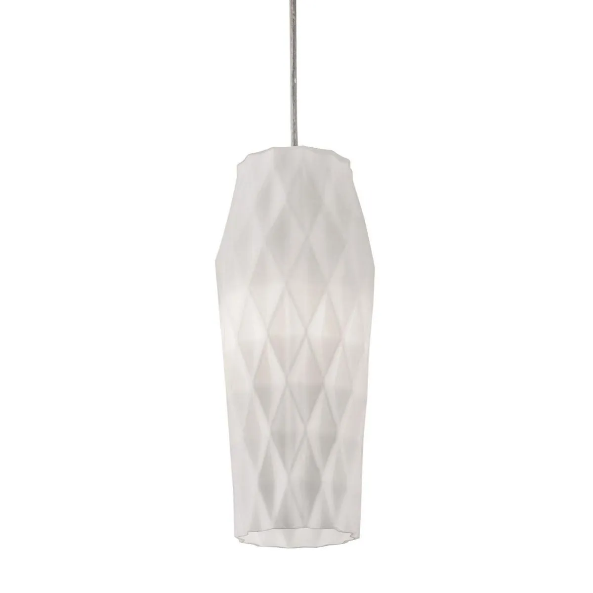 Candace 5 in. Pendant Light Satin Nickel Finish Opal Shade