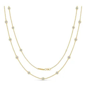 Capri Dreaming® Dot Chain 1.00CT Necklace | Yellow Gold