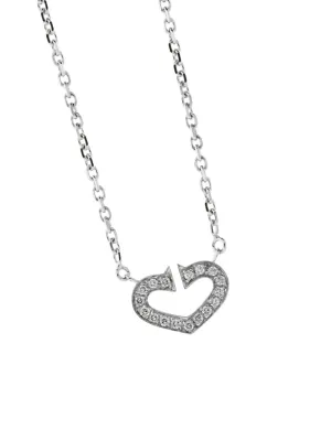 Cartier C Heart of Cartier Diamond White Gold Necklace