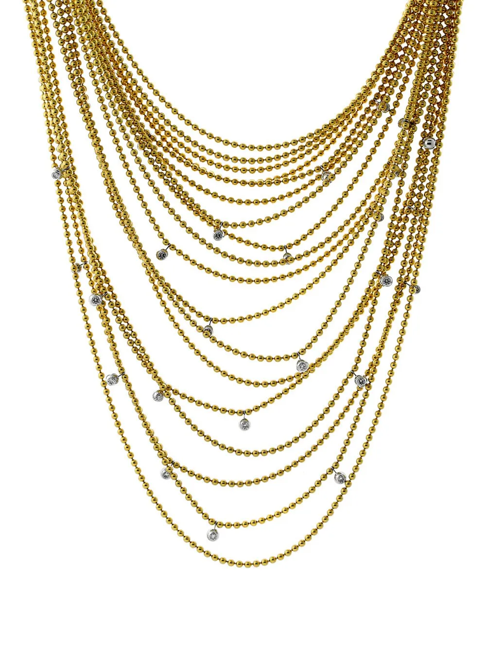 Cartier Draperie de Decollete Diamond Gold Necklace