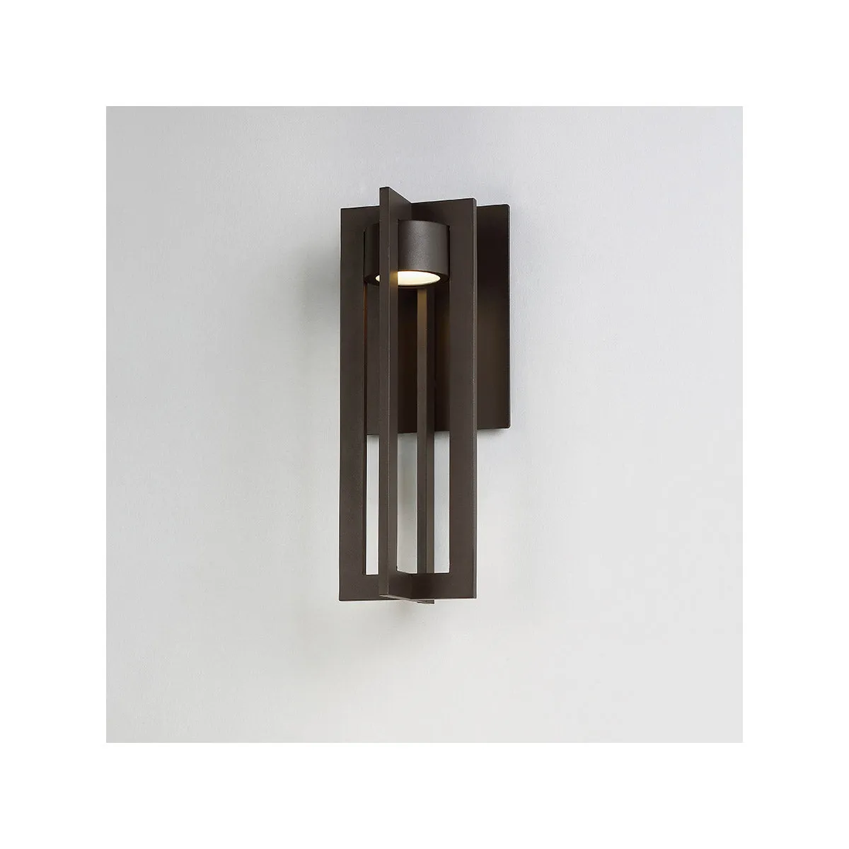 Chamber 16 in. LED Outdoor Wall Sconce 3000K Bronze Finish