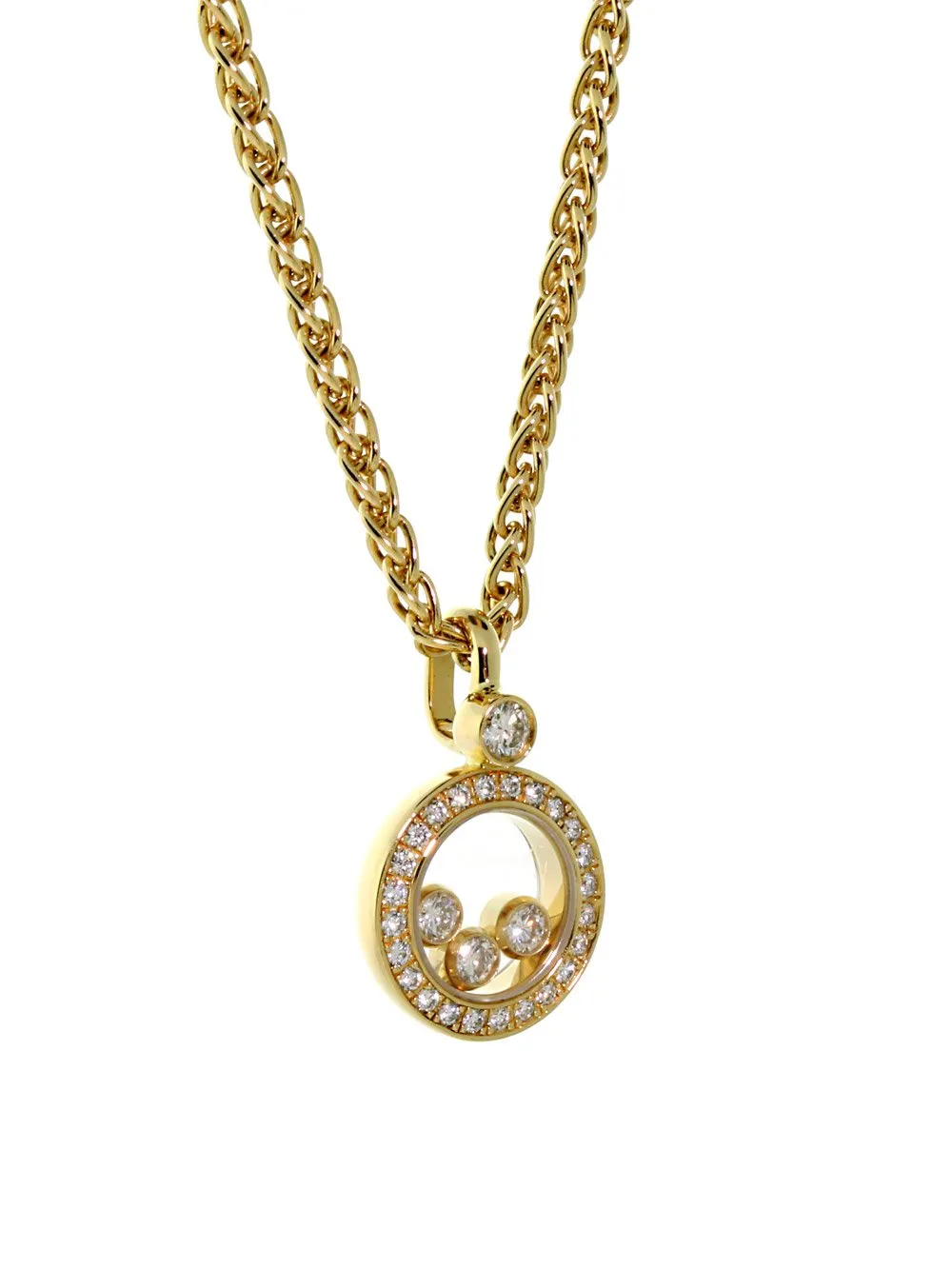 Chopard Happy Diamond Yellow Gold Diamond Necklace 793957-0001