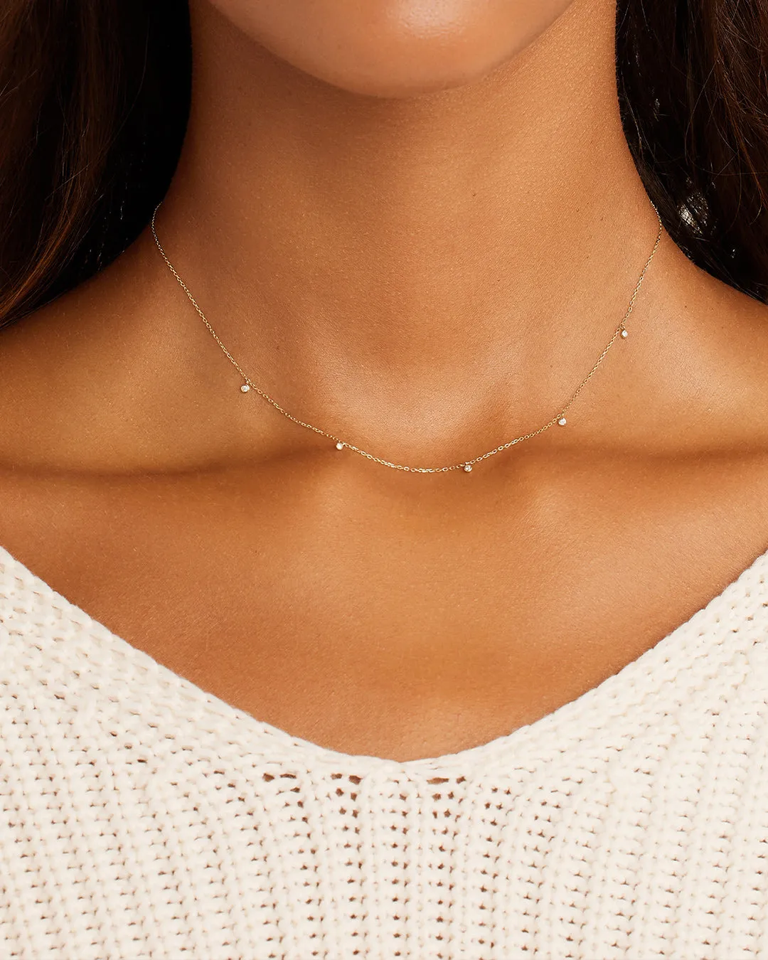 Classic Diamond Flutter Necklace